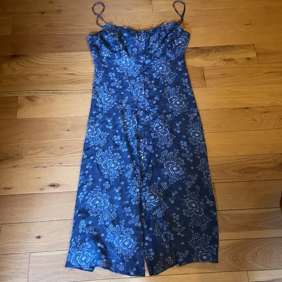 NWT Madewell Tie Back Button Front Midi Dress in size 4 - Picture 6 of 10